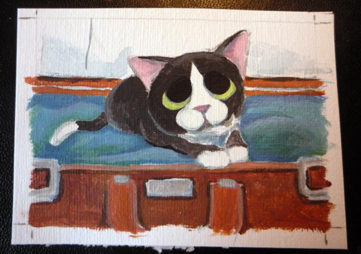 Painting an aceo Step 3