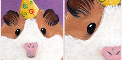 ACEO Party Guinea Pig © Lisa Marie Robinson