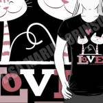 Cats In Love tshirt at Redbubble