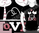 Cats In Love tshirt at Redbubble