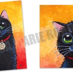 Clover: Lucky Black Cat ACEO Art