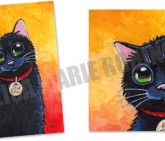 Clover: Lucky Black Cat ACEO Art