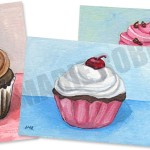 Cupcake ACEOs for Sale