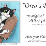 Cat ACEO Oreos Box © Lisa Marie Robinson