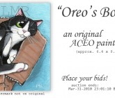 Cat ACEO Oreos Box © Lisa Marie Robinson