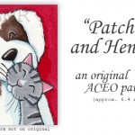 Original Cat ACEO - Patches and Henry - © Lisa Marie Robinson
