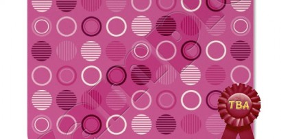 TBA Winner - Pink & White Retro Circles Mousepad