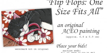 Original Cat ACEO: One Size Fits All © Lisa Marie Robinson