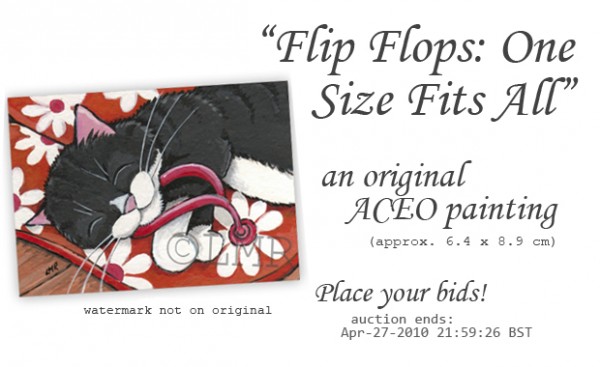 Original Cat ACEO: One Size Fits All © Lisa Marie Robinson