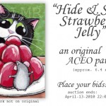 Original Cat ACEO: Hide and Seek © Lisa Marie Robinson