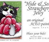 Original Cat ACEO: Hide and Seek © Lisa Marie Robinson