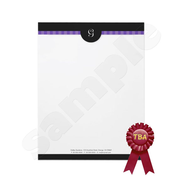 TBA Winner - Modern Stripe Monogram Letterhead