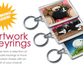 Coming Soon: Keyrings featuring artwork by Lisa Marie Robinson