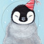 Party Penguin ACEO © Lisa Marie Robinson