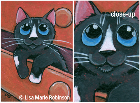 Cat ACEO Bottom Drawer Dweller © Lisa Marie Robinson