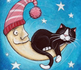 Cat Art: Safest Place For A Cat Nap © Lisa Marie Robinson