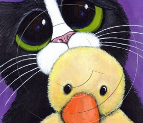I'm Scared Cat Art © Lisa Marie Robinson