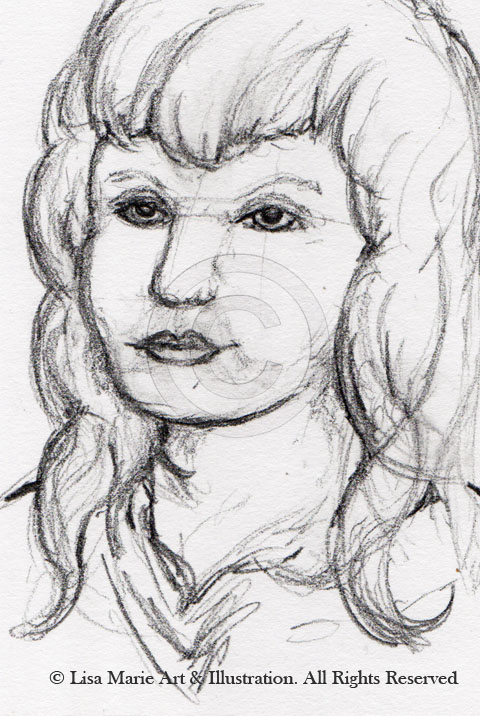 Female Pencil Sketch © Lisa Marie Robinson