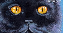 Black Cat ACEO: Salem copy; Lisa Marie Robinson