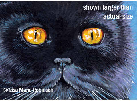 Black Cat ACEO: Salem copy; Lisa Marie Robinson