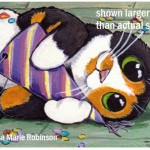 Calico Cat ACEO The Party is Over &copy; Lisa Marie Robinson