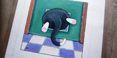 New cat painting for Whitby Galleries