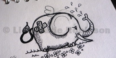 Sharpie Pen Elephant Doodle