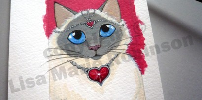 Queen of Hearts Cat ACEO