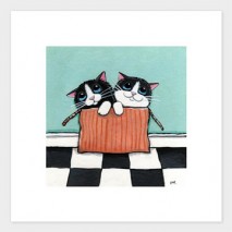 Special Delivery Cat Art Mini Print