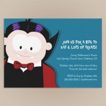 Cute Vampire Halloween Party Invitation