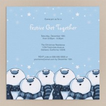 Snowman Stargazers Party Invitation