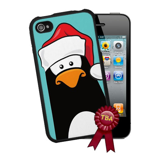 Xmas Pensive Penguin iPhone 4 Case