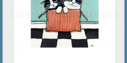 Signed Mini Cat Art Prints by Lisa Marie Robinson