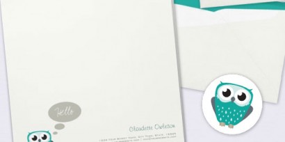 Claude the owl stationery and gifts by Lisa Marie Robinson
