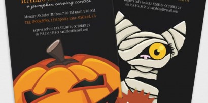 Spooky Halloween Invitations by Lisa Marie Robinson