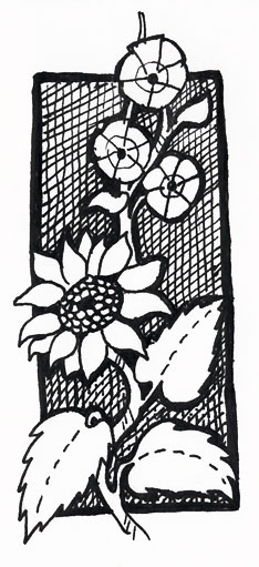 Pen and Ink Sunflower © Lisa Marie Robinson