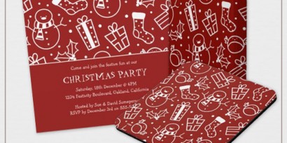 Red and White Festive Icons Product Range by Lisa Marie Robinson