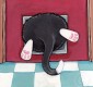 Bit of a Squeeze - Cat Art