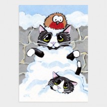 Avalanche - Cat Art ACEO Print