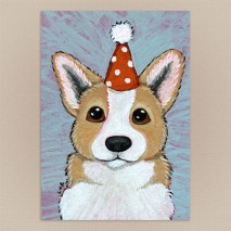 ACEO - Party Corgi