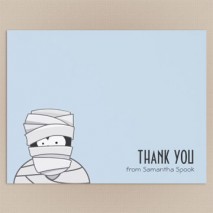 Creepy Mummy Flat Thank You Note Cards
