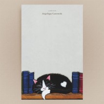 Book Love - Cat Art Stationery Note Paper