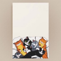 Six Sleeping Cats Note Paper Stationery
