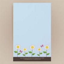 Smiling Daisies & Butterflies Note Paper
