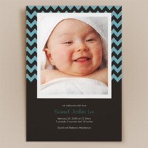 Chic Chevron New Baby Announcement