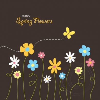 Funky Spring Flowers © Lisa Marie Robinson