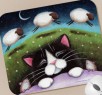 Sheep Dreams Fantasy Cat Art Mousepad