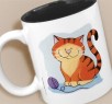 Orange Tabby Cat and Yarn Mug Orange Tabby Cat and Yarn Mug