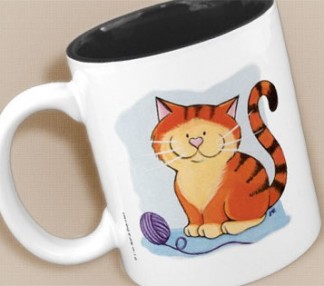 Orange Tabby Cat and Yarn Mug