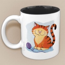 Orange Tabby Cat and Yarn Mug